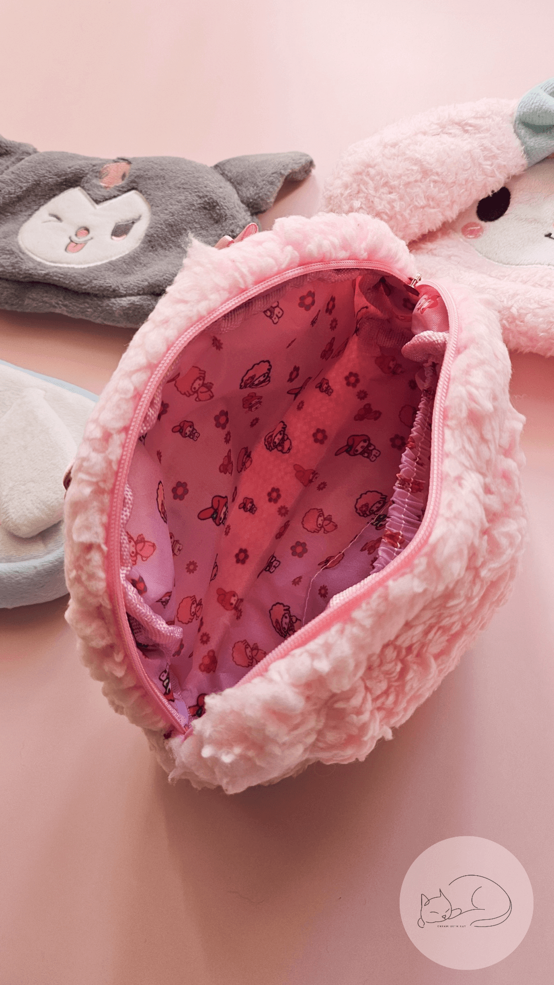 Kawaii Plush Pencil Case and Makeup Bag-Dream With Kat