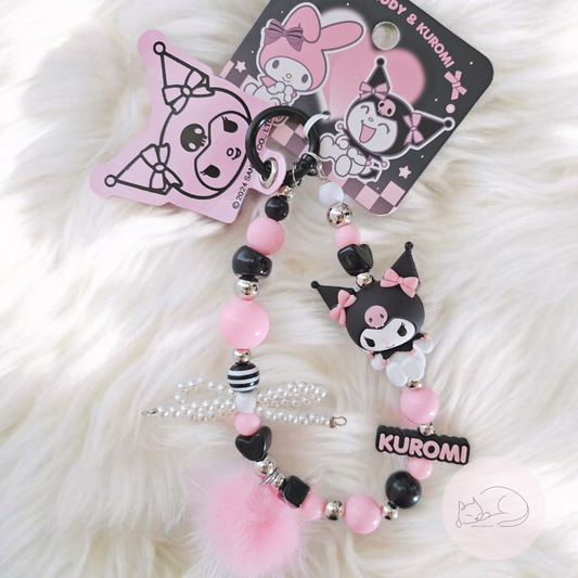 Cute Kawaii Phone Strap & Bag Charm – Beaded Mobile Accessory