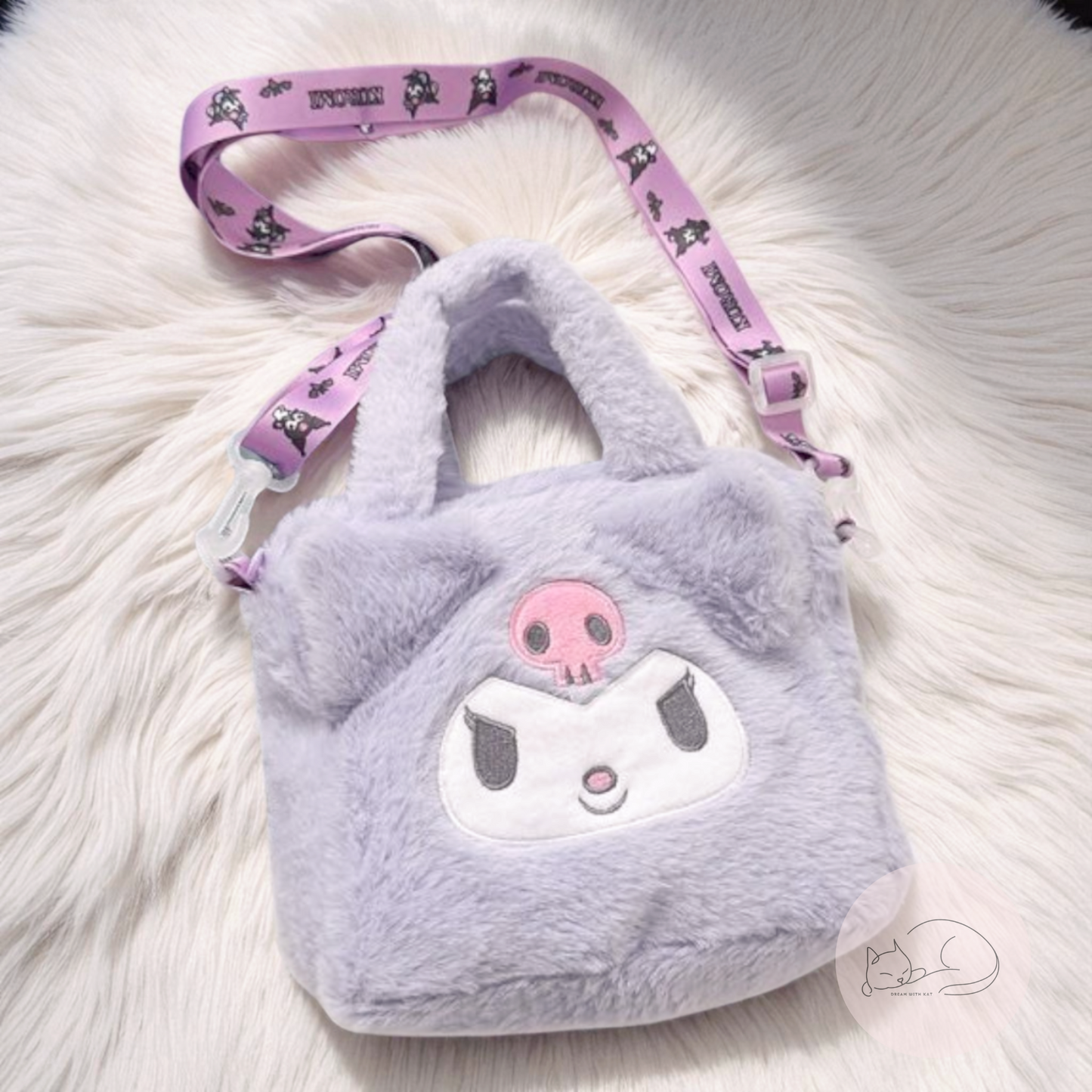 Fluffy Pastel Plush Crossbody – Kawaii Style Mini Tote Bag