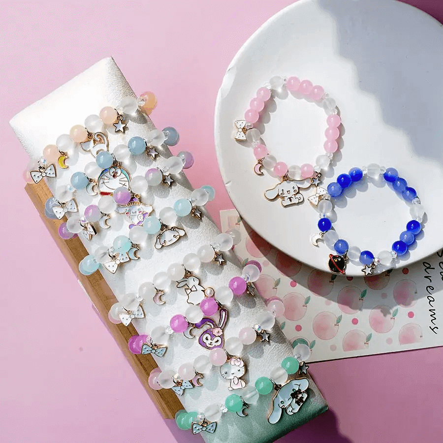 Milky Pastel Dream Golden Fluff Bracelet-Dream With Kat