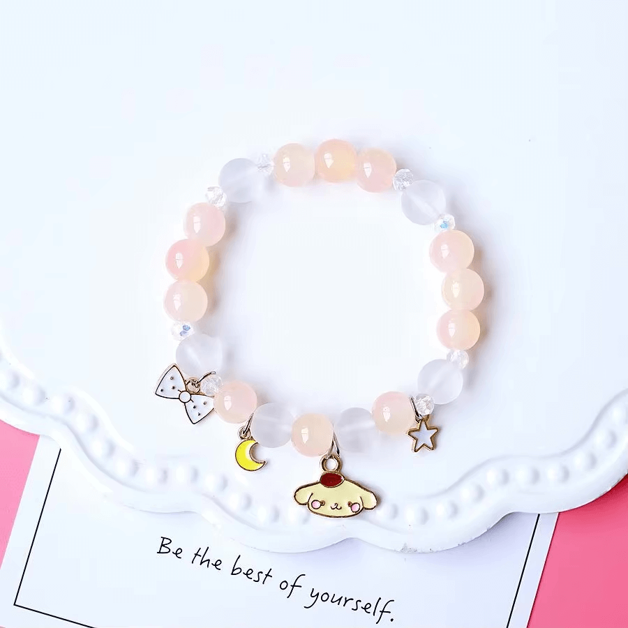 Milky Pastel Dream Golden Fluff Bracelet-Dream With Kat