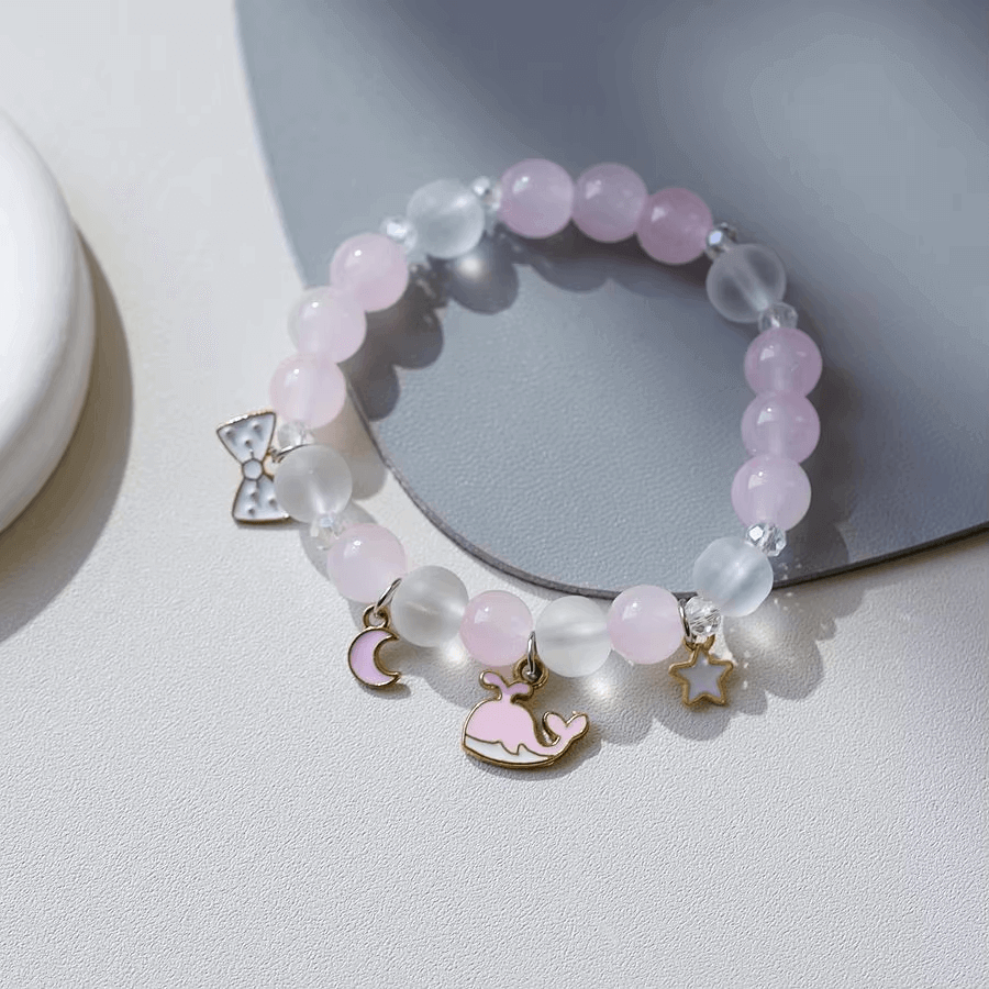 Milky Pastel Dream Pink Whale Bracelet-Dream With Kat
