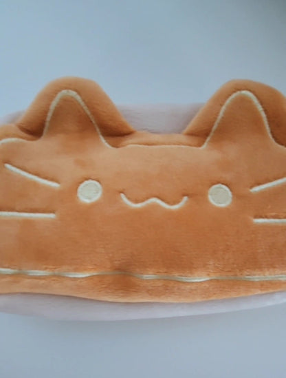 Dream With Kat Kawaii Cat Bread Plush Pencil Case and Makeup Bag
