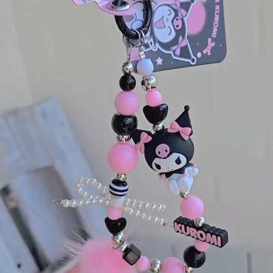 Cute Kawaii Phone Strap & Bag Charm – Beaded Mobile Accessory