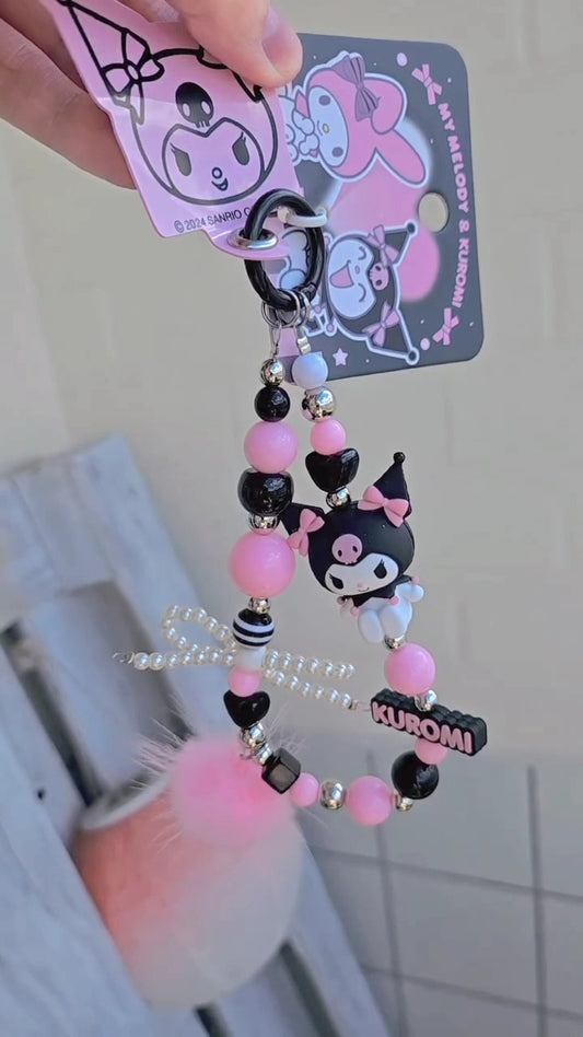 Cute Kawaii Phone Strap & Bag Charm – Beaded Mobile Accessory