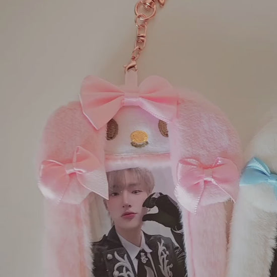 Kawaii Ribbon Plush Photocard Holder-Dream With Kat